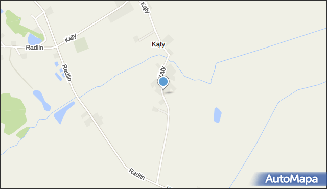 Kąty gmina Jarocin, Kąty, mapa Kąty gmina Jarocin