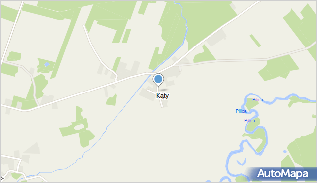 Kąty gmina Żytno, Kąty, mapa Kąty gmina Żytno