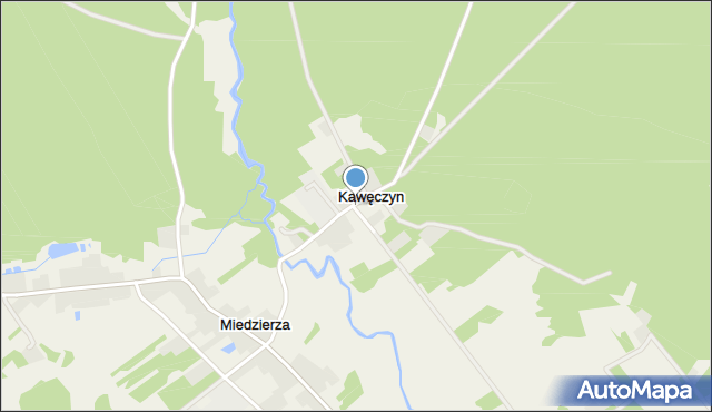 Kawęczyn gmina Smyków, Kawęczyn, mapa Kawęczyn gmina Smyków