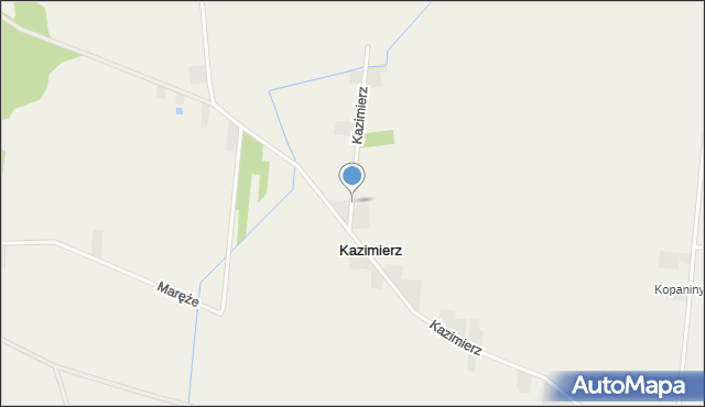 Kazimierz gmina Skomlin, Kazimierz, mapa Kazimierz gmina Skomlin