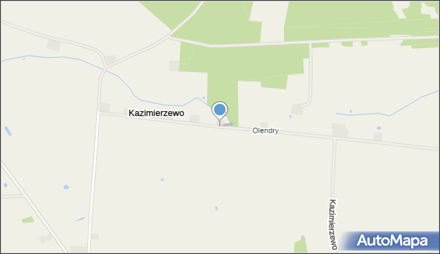 Kazimierzewo gmina Kcynia, Kazimierzewo, mapa Kazimierzewo gmina Kcynia