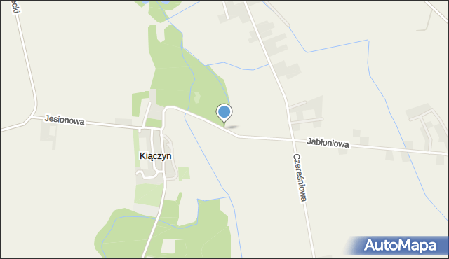 Kiączyn, Kasztanowa, mapa Kiączyn