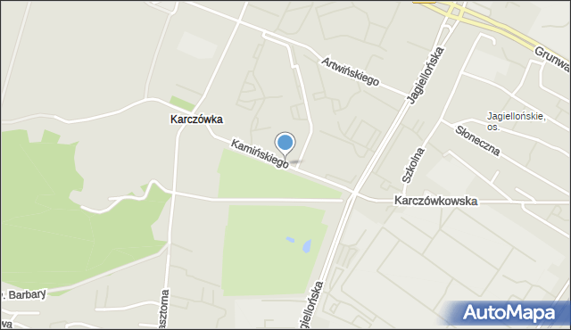 Kielce, Kamińskiego Jana, mapa Kielc