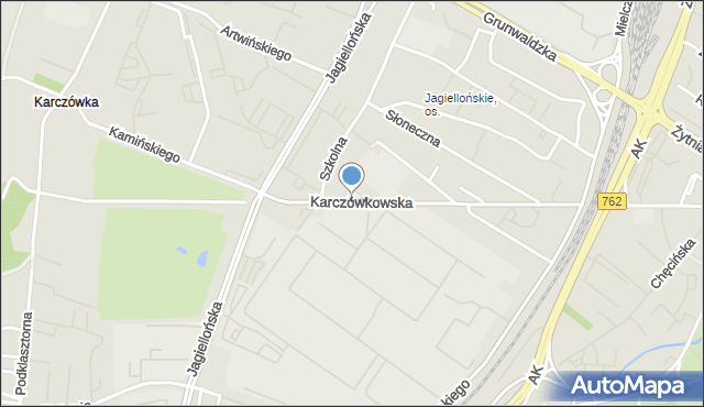 Kielce, Karczówkowska, mapa Kielc