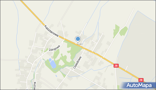 Klimkówka gmina Rymanów, Kasztanowa, mapa Klimkówka gmina Rymanów