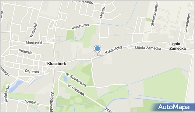 Kluczbork, Katowicka, mapa Kluczbork