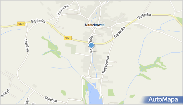 Kluszkowce, Karmelicka, mapa Kluszkowce