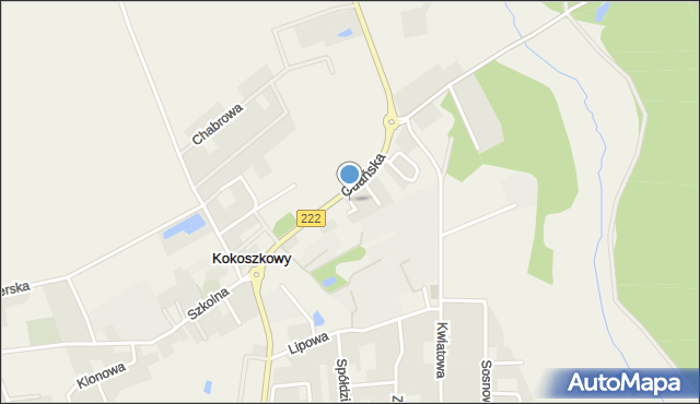 Kokoszkowy, Kasztanowa, mapa Kokoszkowy