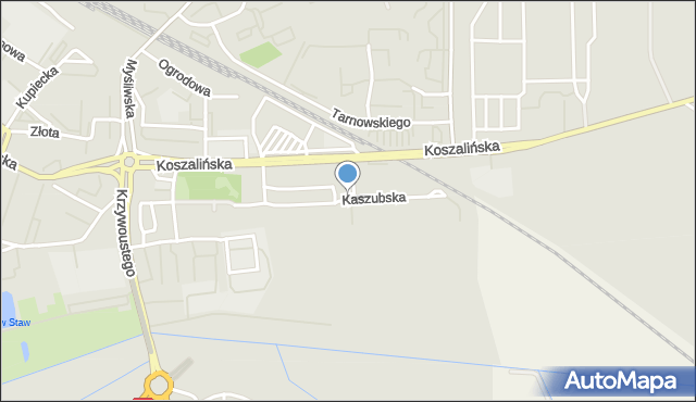Kołobrzeg, Kaszubska, mapa Kołobrzegu