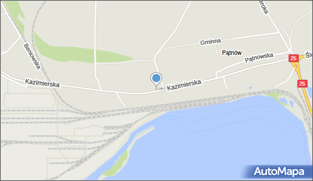 Konin, Kazimierska, mapa Konina