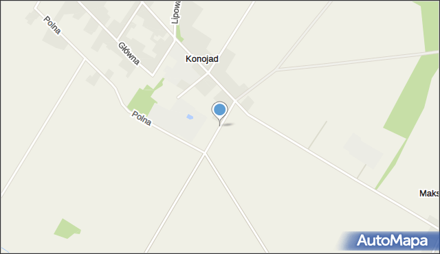 Konojad, Kasztanowa, mapa Konojad
