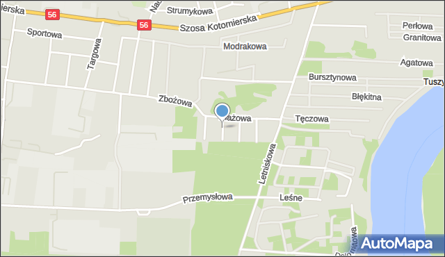 Koronowo powiat bydgoski, Kajakowa, mapa Koronowo powiat bydgoski