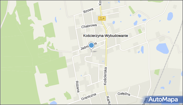 Kościerzyna-Wybudowanie, Kalinowa, mapa Kościerzyna-Wybudowanie