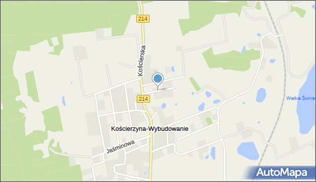 Kościerzyna-Wybudowanie, Kawaleryjska, mapa Kościerzyna-Wybudowanie