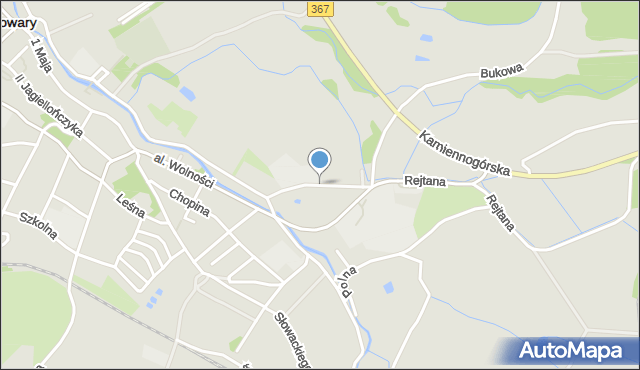 Kowary powiat karkonoski, Kasztanowa, mapa Kowary powiat karkonoski