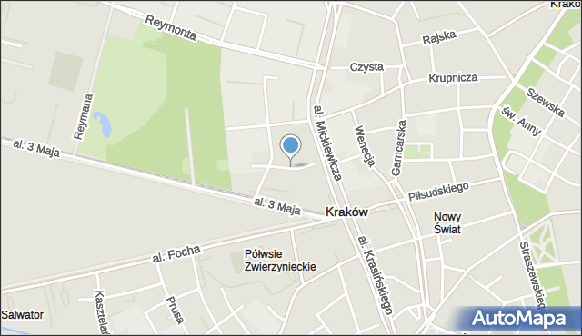 Kraków, Kadrówki, mapa Krakowa