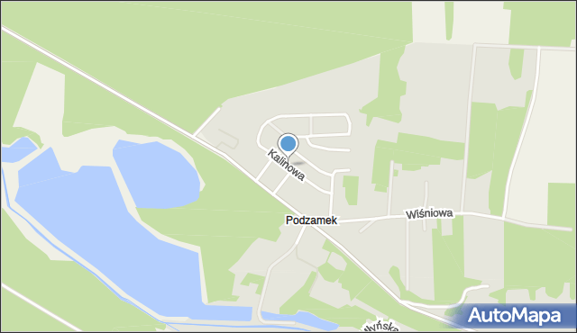 Krasnobród, Kalinowa, mapa Krasnobród