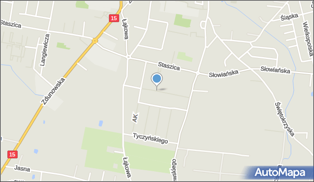 Krotoszyn, Karbowiaka, mapa Krotoszyna