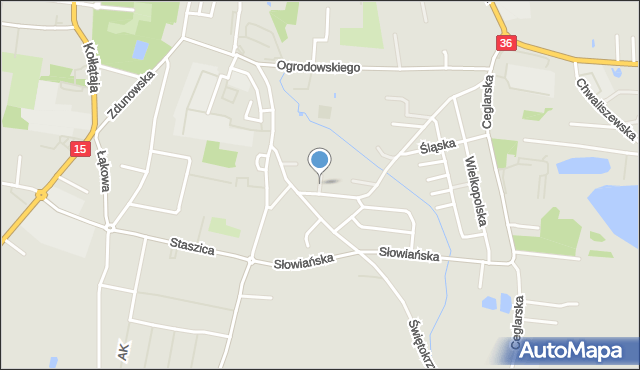 Krotoszyn, Karkonoska, mapa Krotoszyna