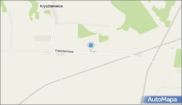 Kryształowice, Kasztanowa, mapa Kryształowice