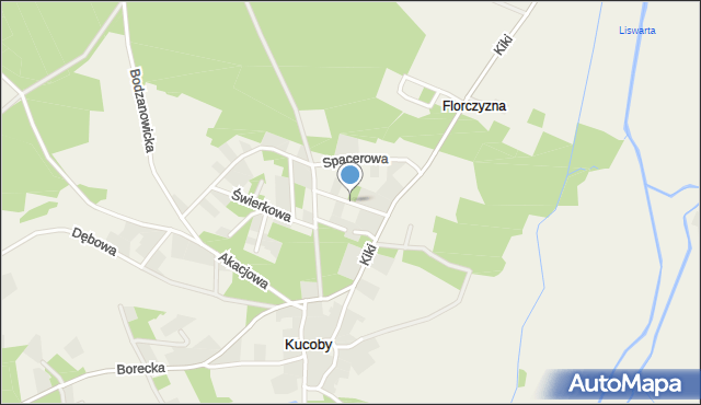 Kucoby, Kasztanowa, mapa Kucoby