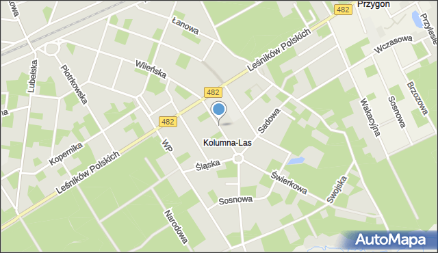 Łask, Katowicka, mapa Łask
