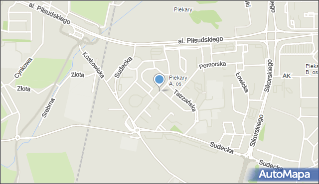 Legnica, Karkonoska, mapa Legnicy
