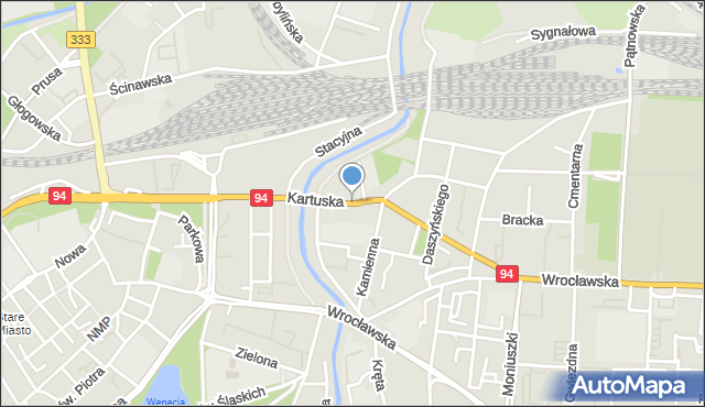 Legnica, Kartuska, mapa Legnicy