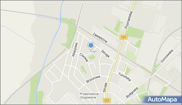 Legnica, Kasztanowa, mapa Legnicy