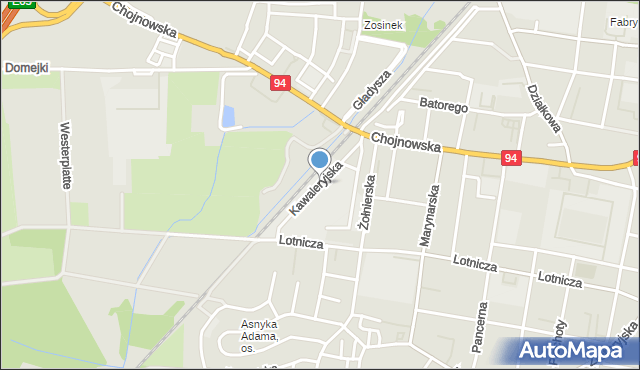 Legnica, Kawaleryjska, mapa Legnicy