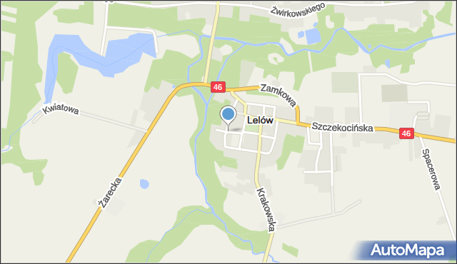 Lelów, Kacza, mapa Lelów