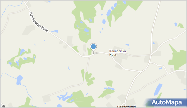 Leszczynki, Kamienicka Huta, mapa Leszczynki