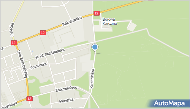 Leszno, Kameruńska, mapa Leszno