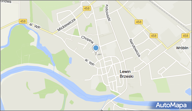 Lewin Brzeski, Kasztanowa, mapa Lewin Brzeski