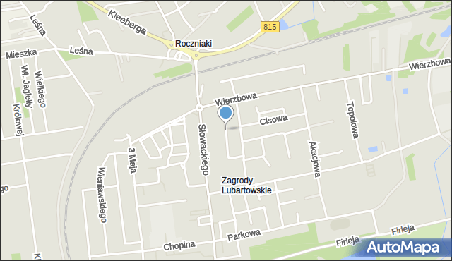 Lubartów, Kasztanowa, mapa Lubartów