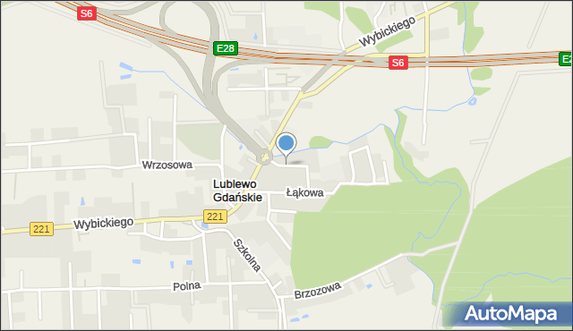 Lublewo Gdańskie, Kalinowa, mapa Lublewo Gdańskie