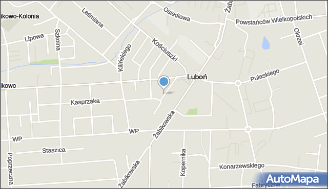 Luboń powiat poznański, Karłowicza Mieczysława, mapa Luboń powiat poznański