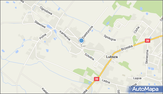 Lubsza powiat brzeski, Kamienna, mapa Lubsza powiat brzeski