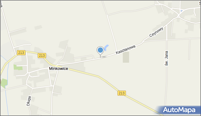 Minkowice gmina Krokowa, Kasztanowa, mapa Minkowice gmina Krokowa