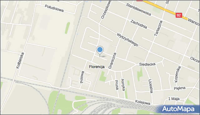 Mińsk Mazowiecki, Kalinowskiej Zofii, mapa Mińsk Mazowiecki