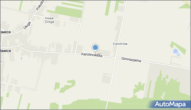 Modliszewice, Karolinowska, mapa Modliszewice