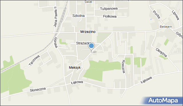 Mrzezino, Kazimierza, mapa Mrzezino