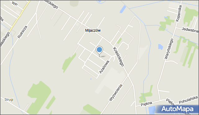 Myszków, Kameliowa, mapa Myszków