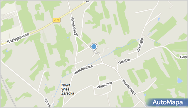 Myszków, Kawcza, mapa Myszków