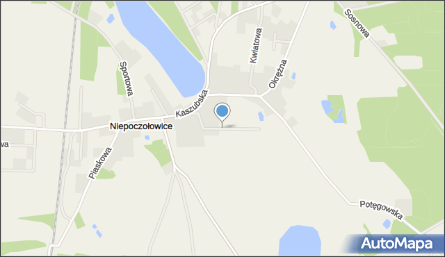 Niepoczołowice, Kartuska, mapa Niepoczołowice