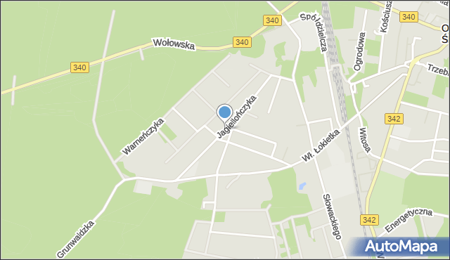 Oborniki Śląskie, Kazimierza Jagiellończyka, mapa Oborniki Śląskie