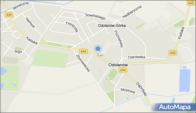 Odolanów powiat ostrowski, Kaliska, mapa Odolanów powiat ostrowski