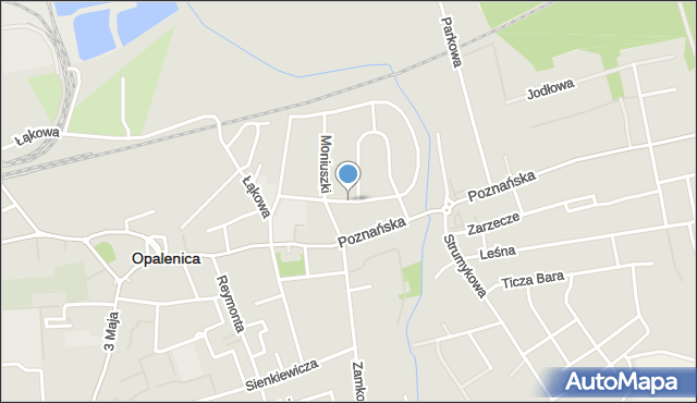 Opalenica powiat nowotomyski, Kasprowicza Jana, mapa Opalenica powiat nowotomyski