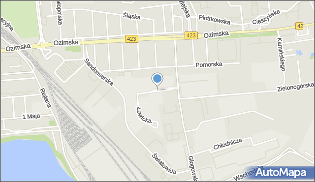 Opole, Kaszubska, mapa Opola