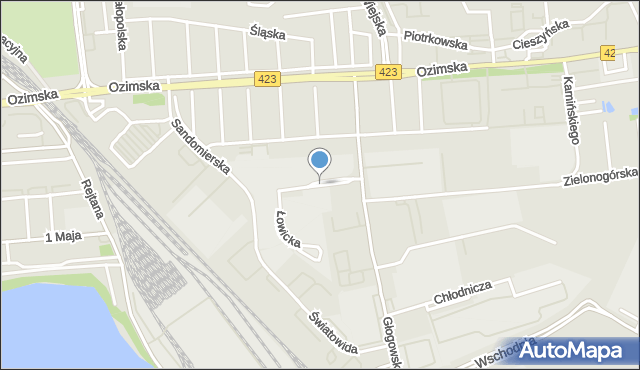 Opole, Kaszubska, mapa Opola